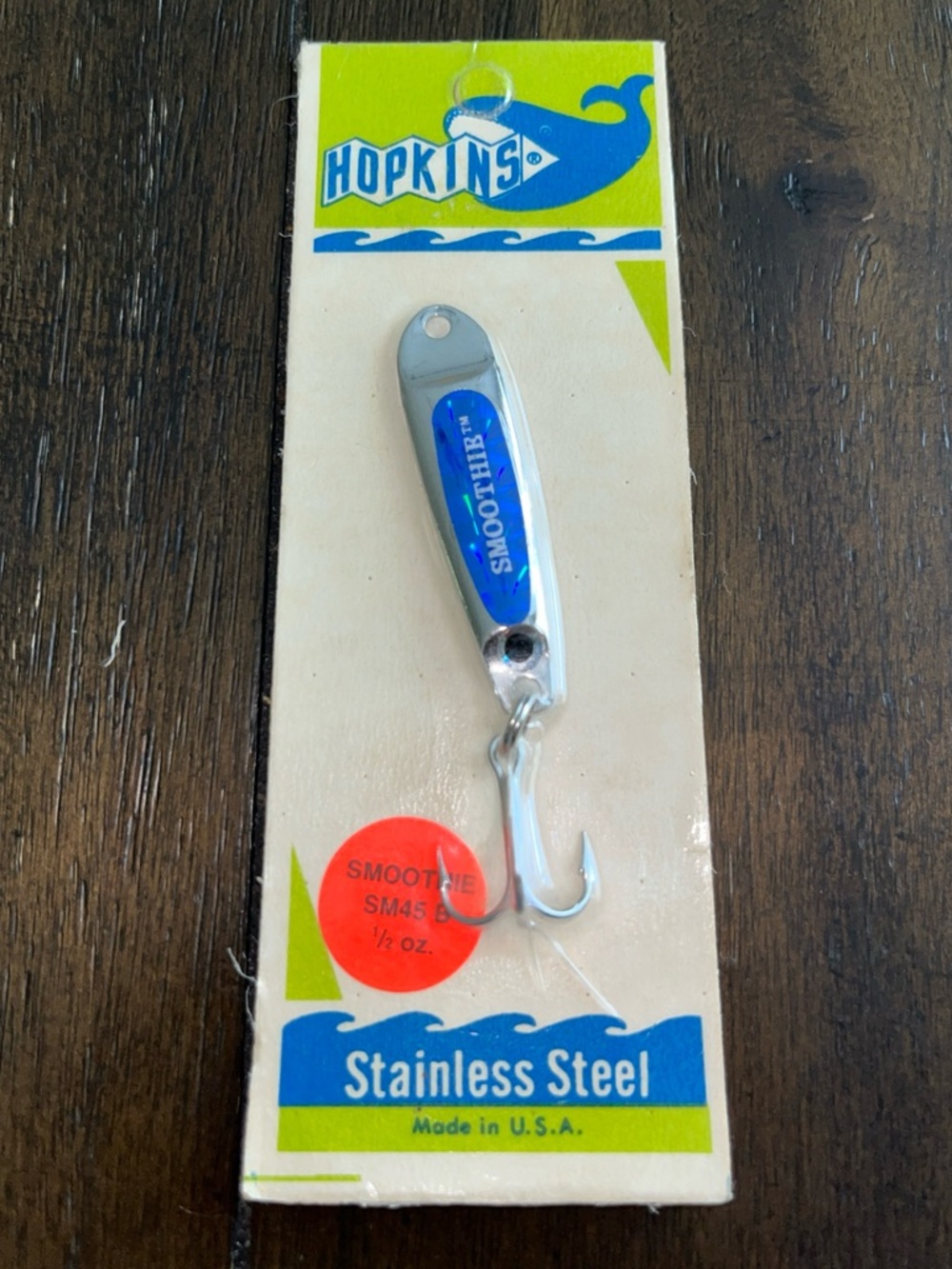 Hopkins SMOOTHIE VTG Old Stock SM45B Stainless Steel Spoon Casting Lure .5 OZ